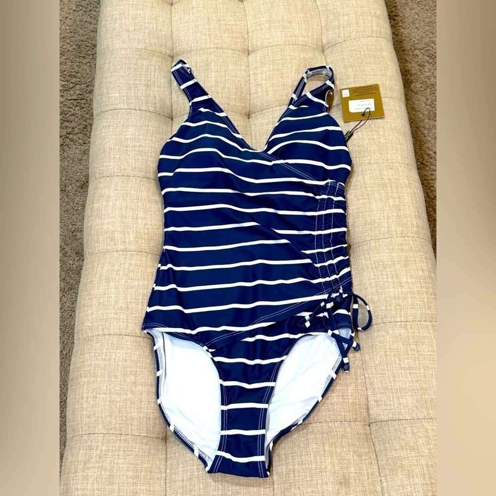 Nip Tuck Swim Torino Stripe Amanda One Piece Swimsuit, Size 4, NWT